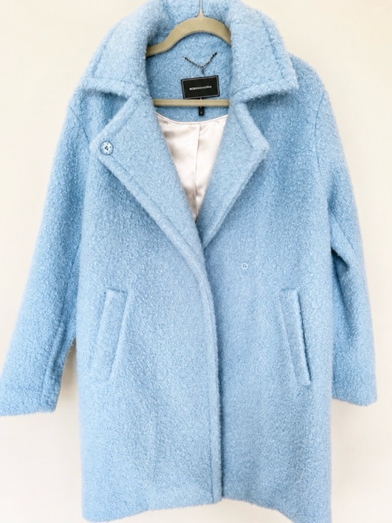BCBGMaxAzria Jackets & Blazers - BCBGMaxAzria Light Blue Teddy Jacket Coat